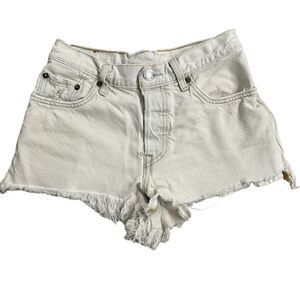 Levi’s ~ 501’s light wash almost white ~ denim cutoffs ~ button fly ~ size 25